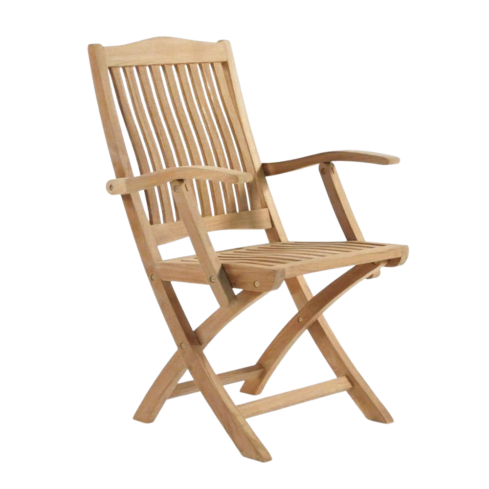 Design Warehouse - Kensington Teak Folding Dining Arm Chair 42031656632619- cc