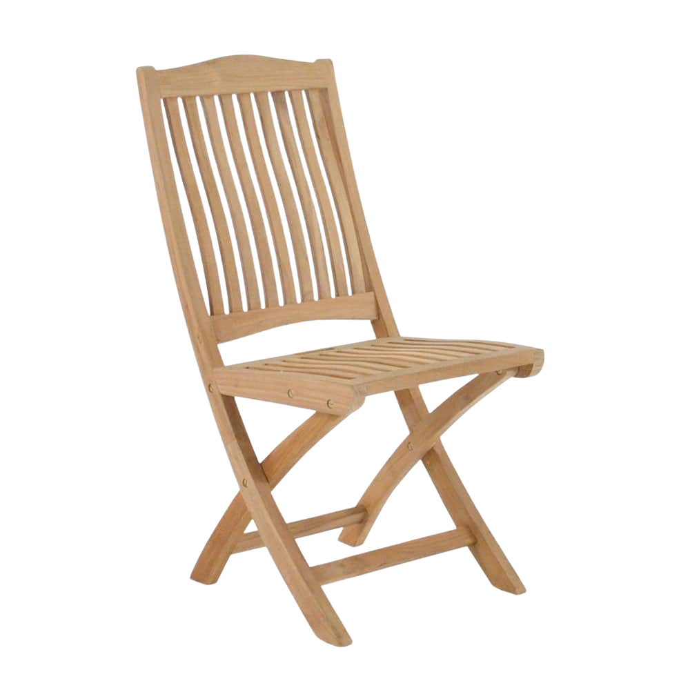 Design Warehouse - Kensington Teak Folding Dining Side Chair 42031657845035- cc