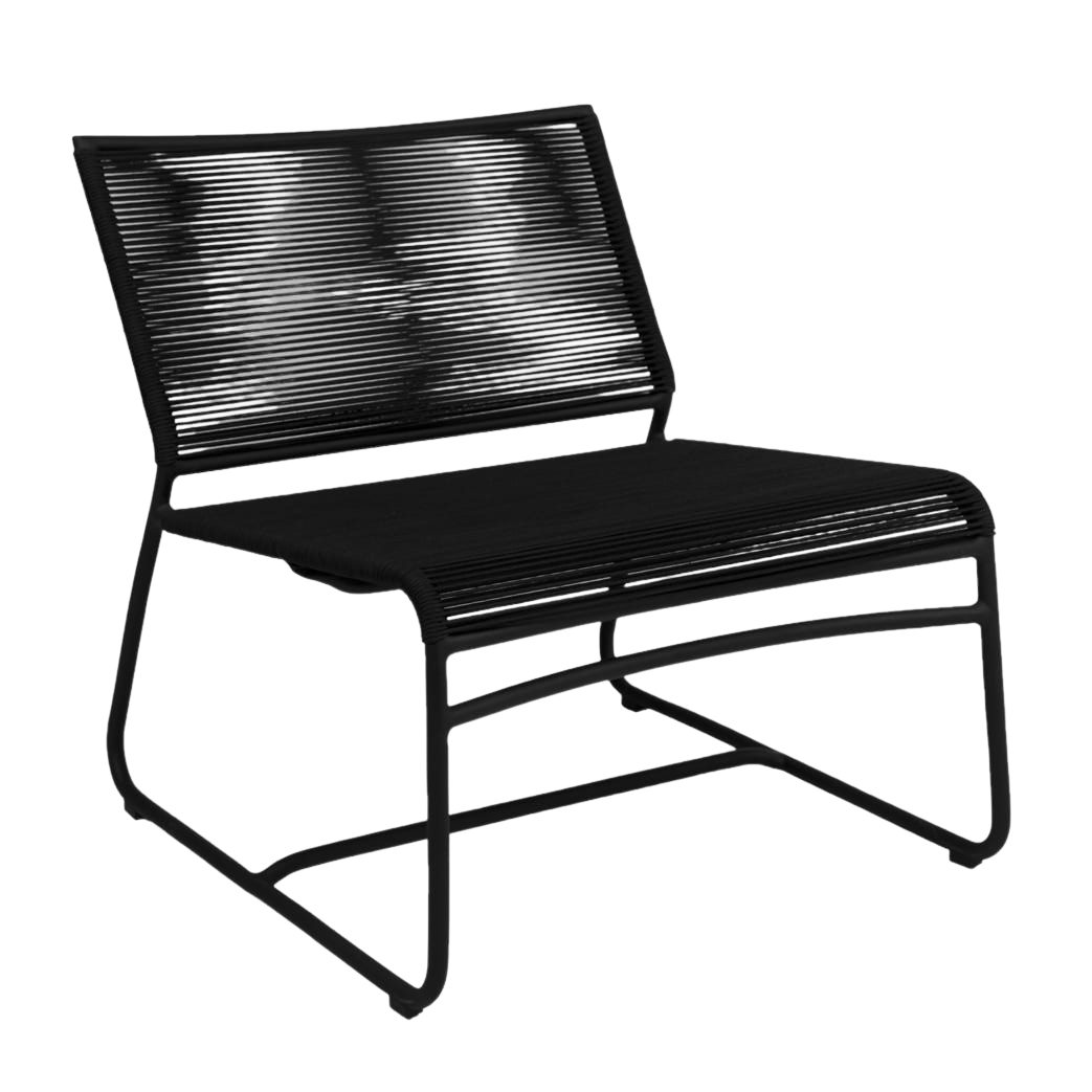 Design Warehouse - 127344 - Komodo Outdoor Relaxing Chair (Black)  - Black cc