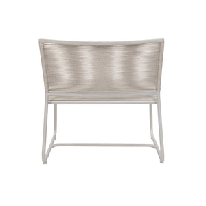 Rear view of Komodo Rope Chair showing tightly wrapped backrest in soft neutral rope