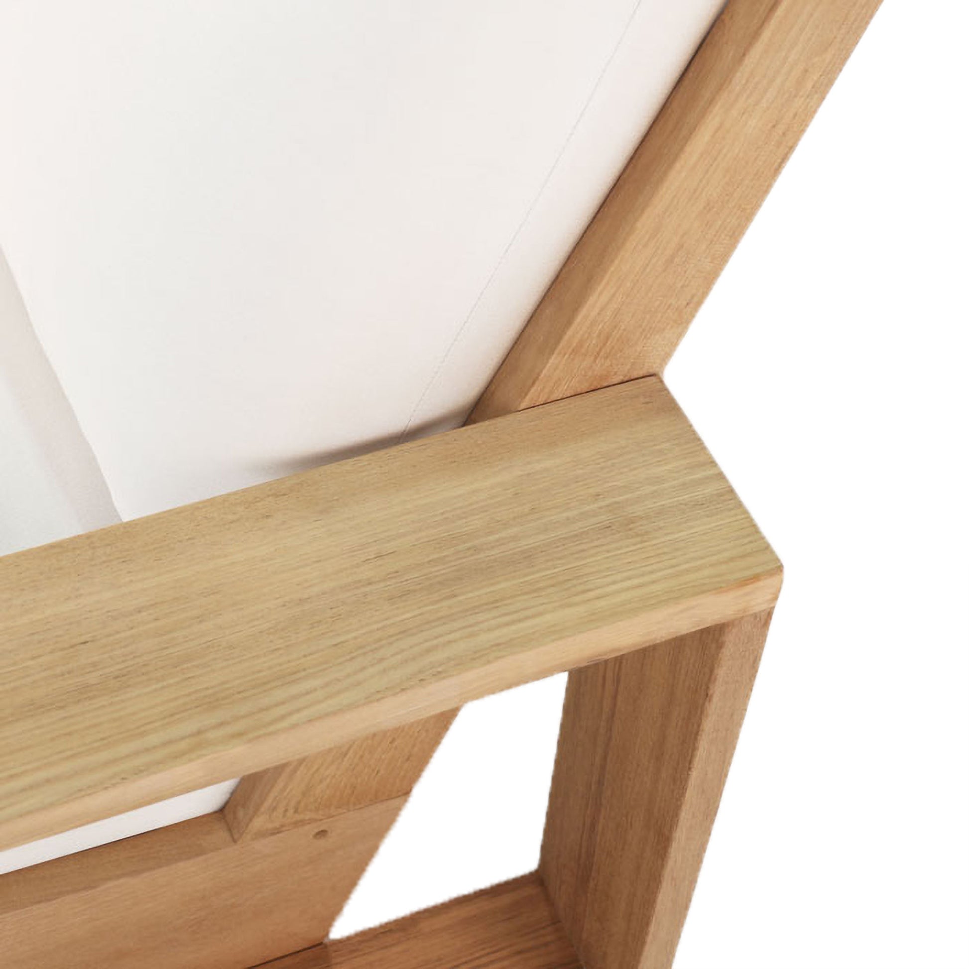 Kuba sofa teak wood frame and cushion closeup