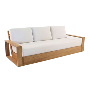 Design Warehouse - Kuba Teak Outdoor Sofa 42147079520555- cc