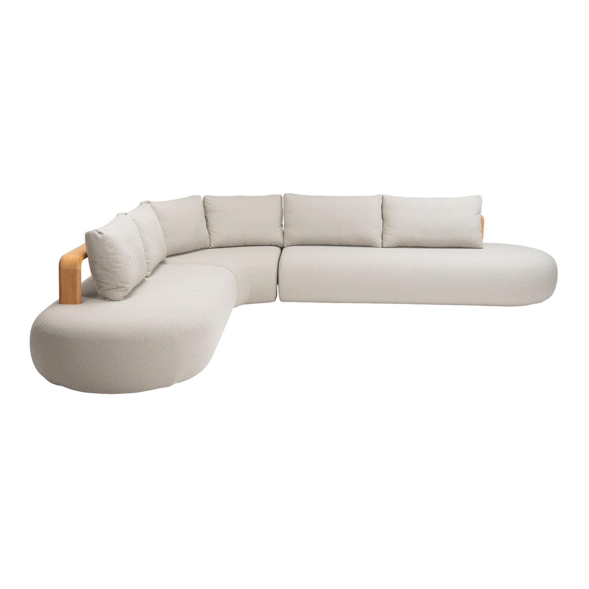 Larvotto furniture collection with 3-seater left, corner and 2-seater left.  Elevated view.