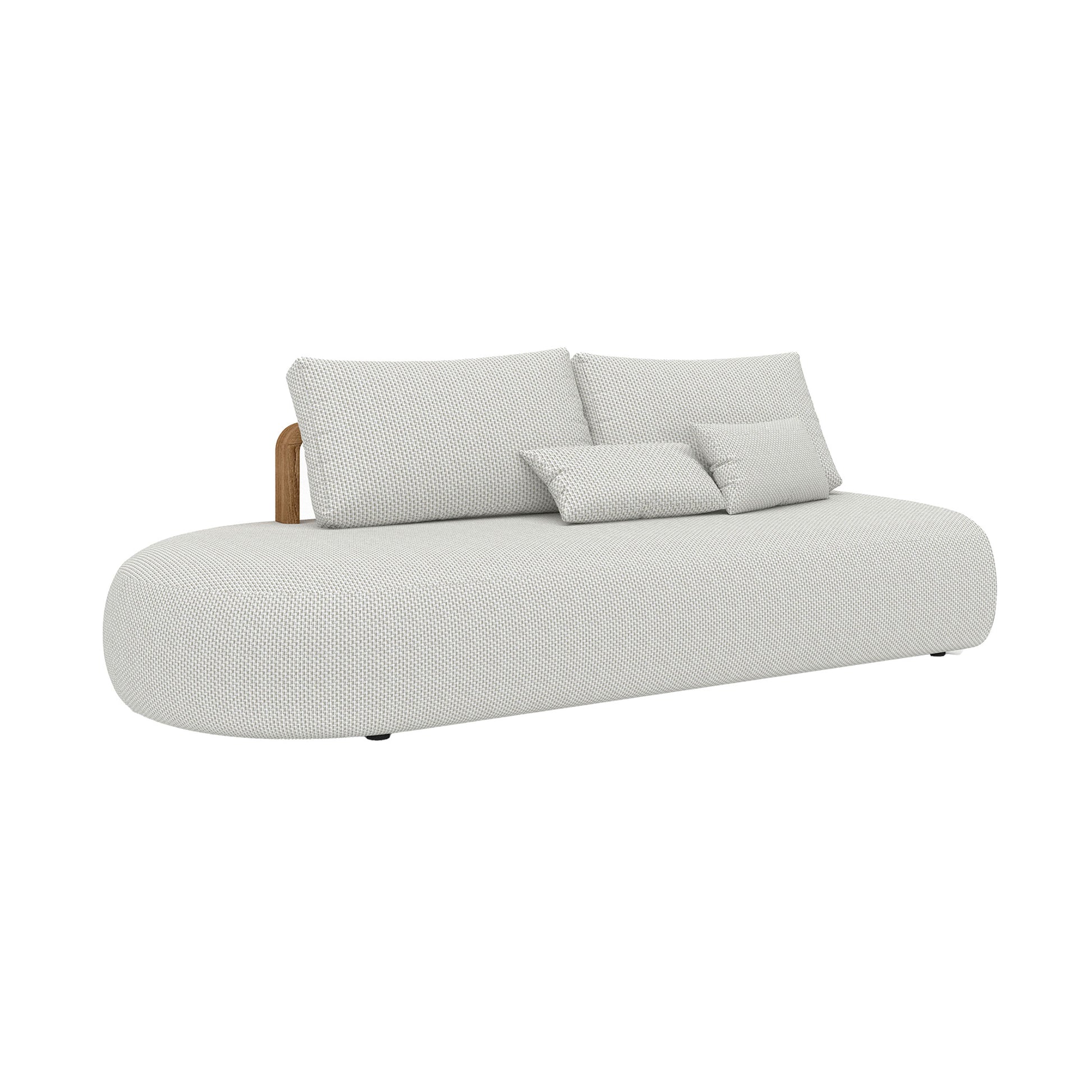 Larvotto modular 3-seater sofa with right seating and pillows. 