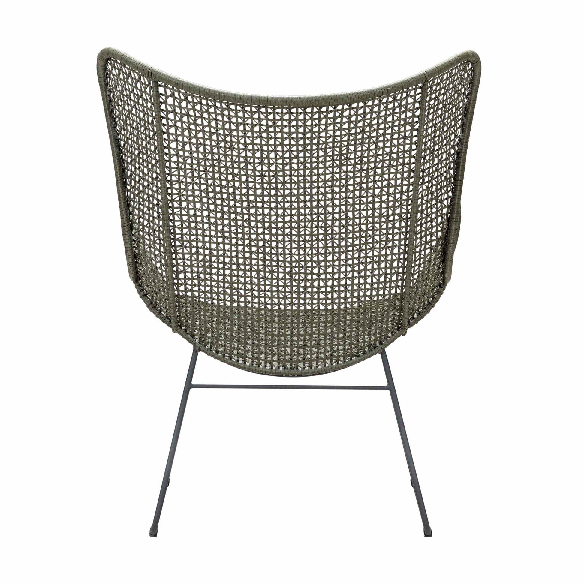 Design Warehouse - 128321 - Lilly Outdoor Wing Chair  - Moss / Graphite