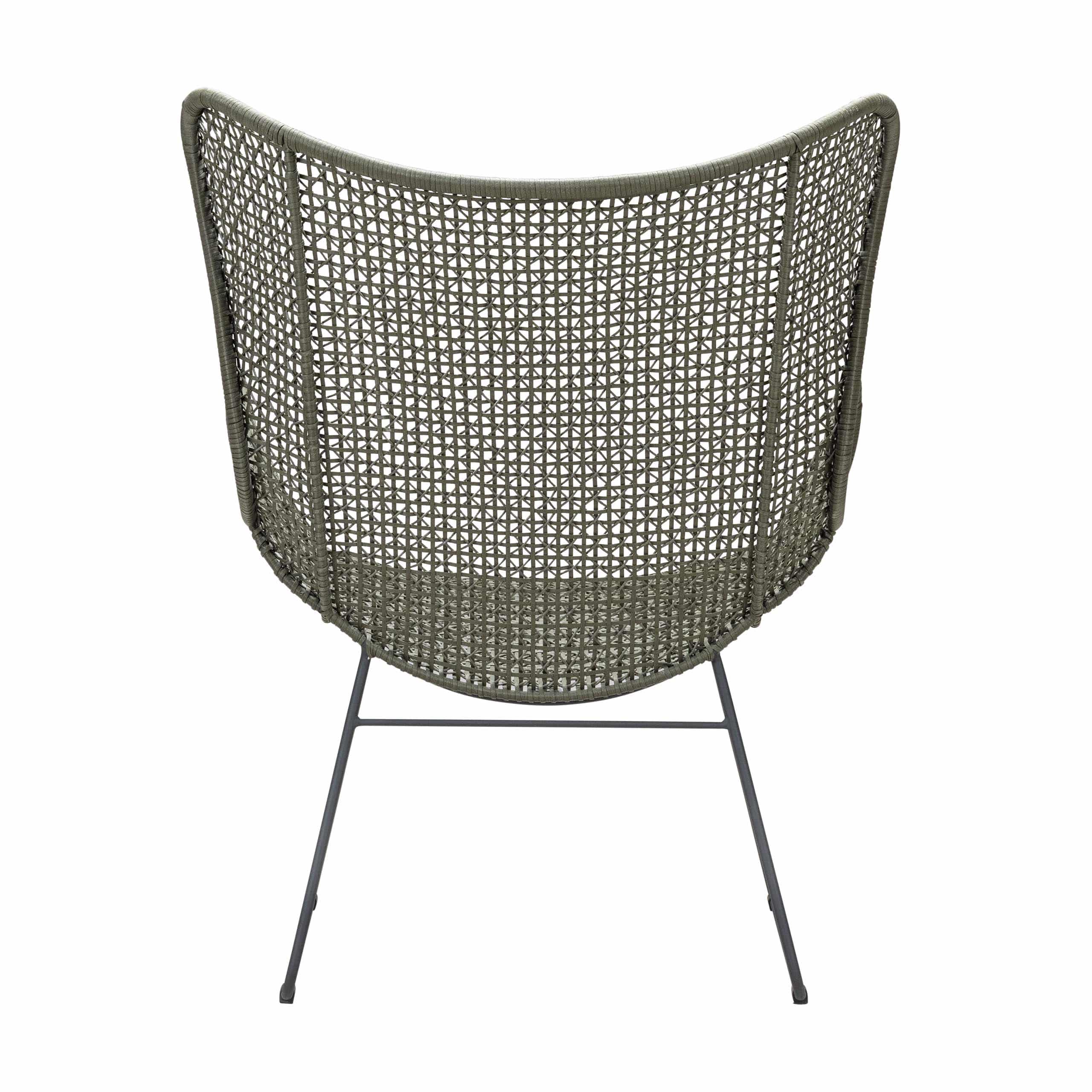 Design Warehouse - 128321 - Lilly Outdoor Wing Chair  - Moss / Graphite