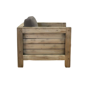 Design Warehouse - Lodge Outdoor Distressed Teak Club Chair 42147110322475- cc