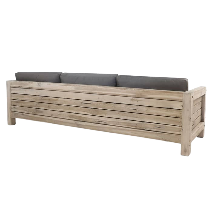 Design Warehouse - Lodge Distressed Teak Outdoor Sofa 42147109994795- cc