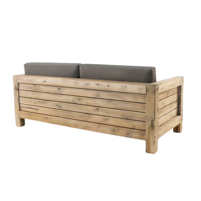 Design Warehouse - Lodge Distressed Teak Outdoor Loveseat 42147108225323- cc