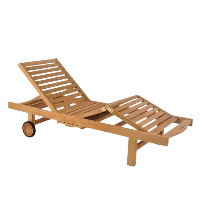 Design Warehouse - Malibu Teak Sun Lounger 42147171533099- cc