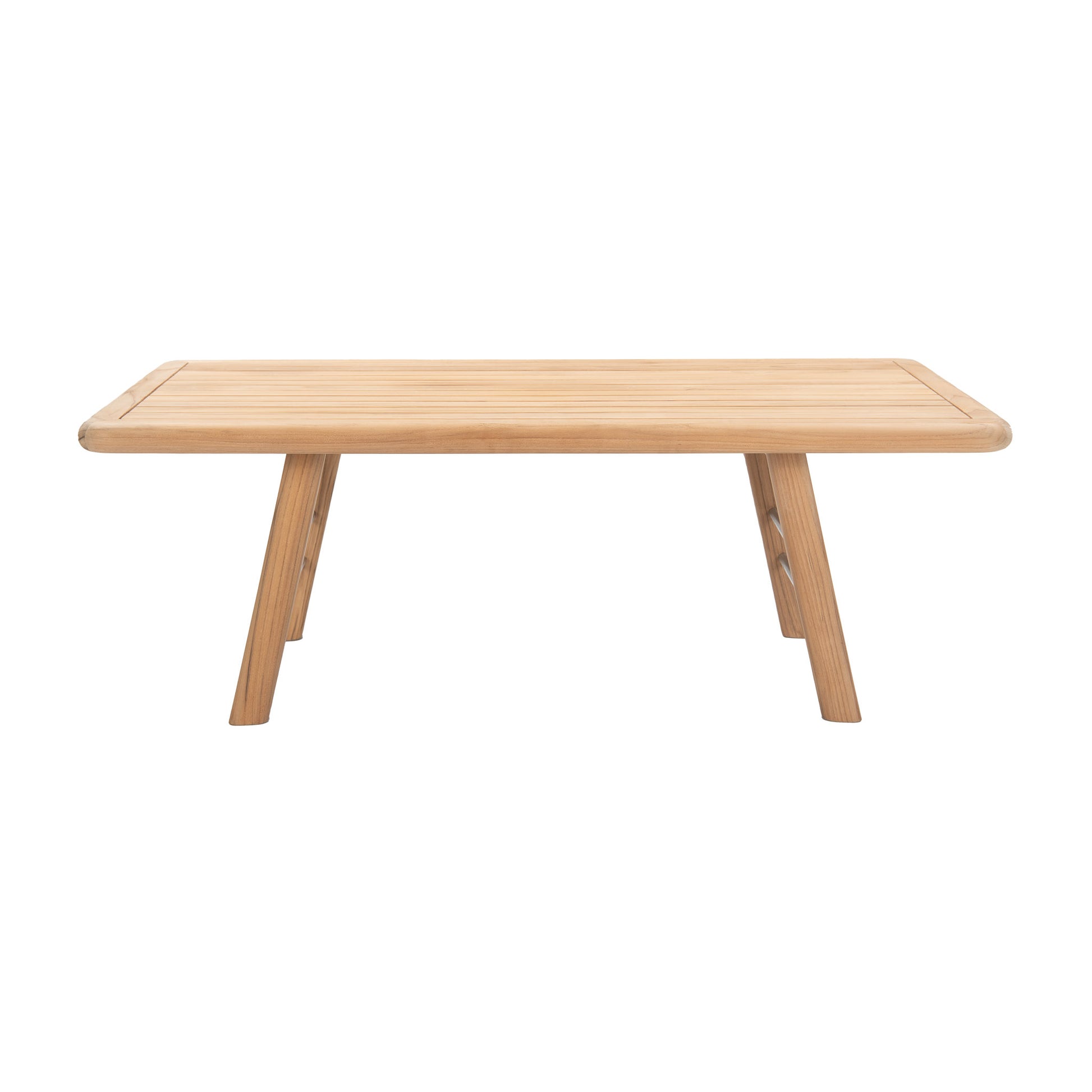 Matira teak coffee table. Side view.