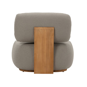 Menton teak lounge chair. Rear view.