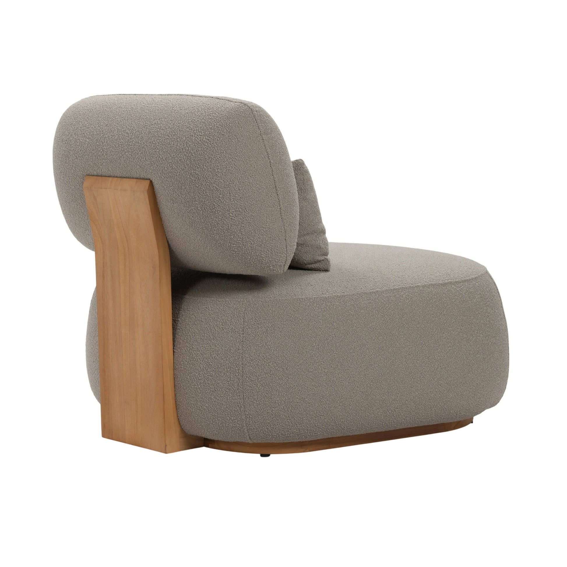 Menton teak lounge chair. Rear angle view.