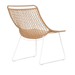 Design Warehouse - 128343 - Milly Outdoor Relaxing Chair  - Natural / Stonewhite