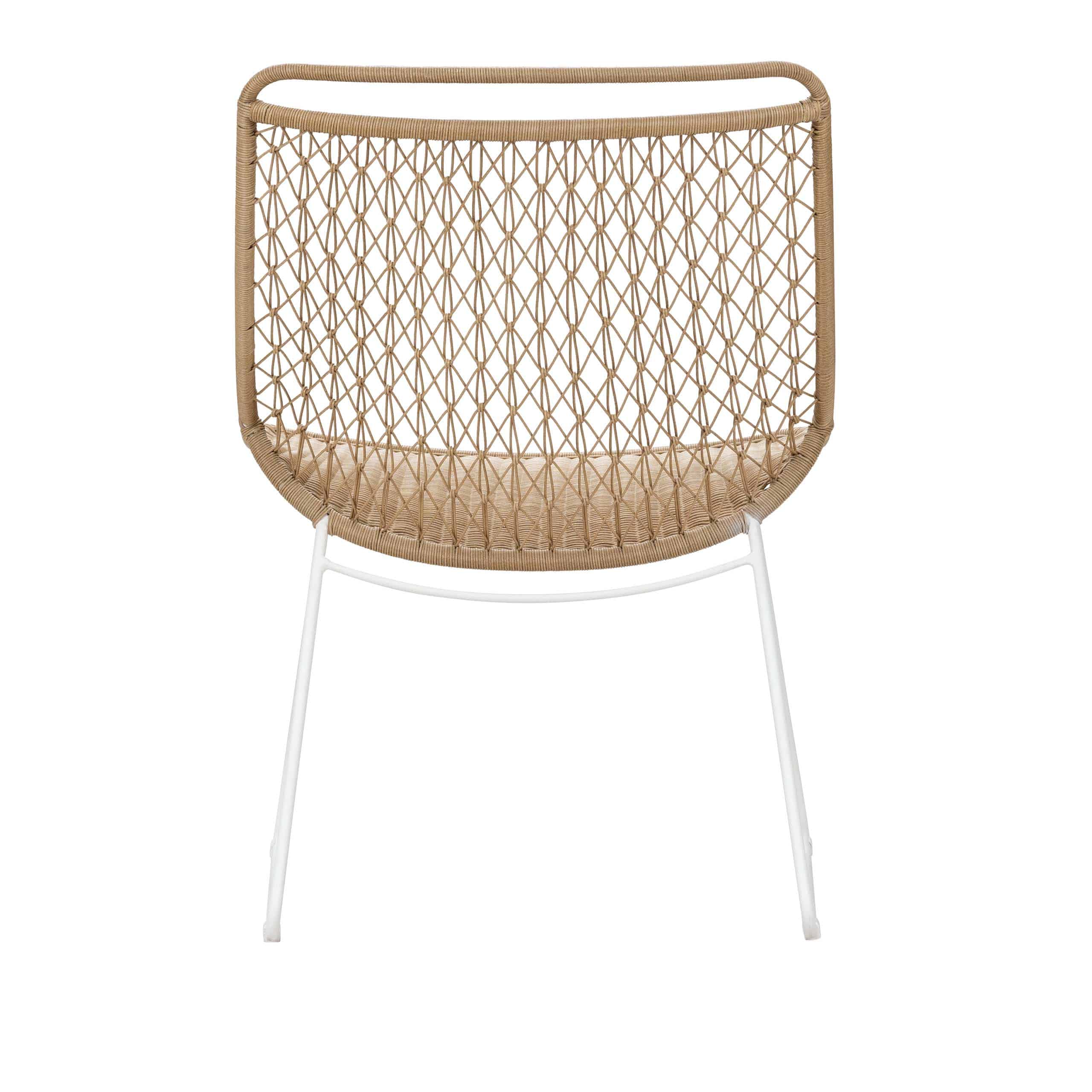 Design Warehouse - 128343 - Milly Outdoor Relaxing Chair  - Natural / Stonewhite