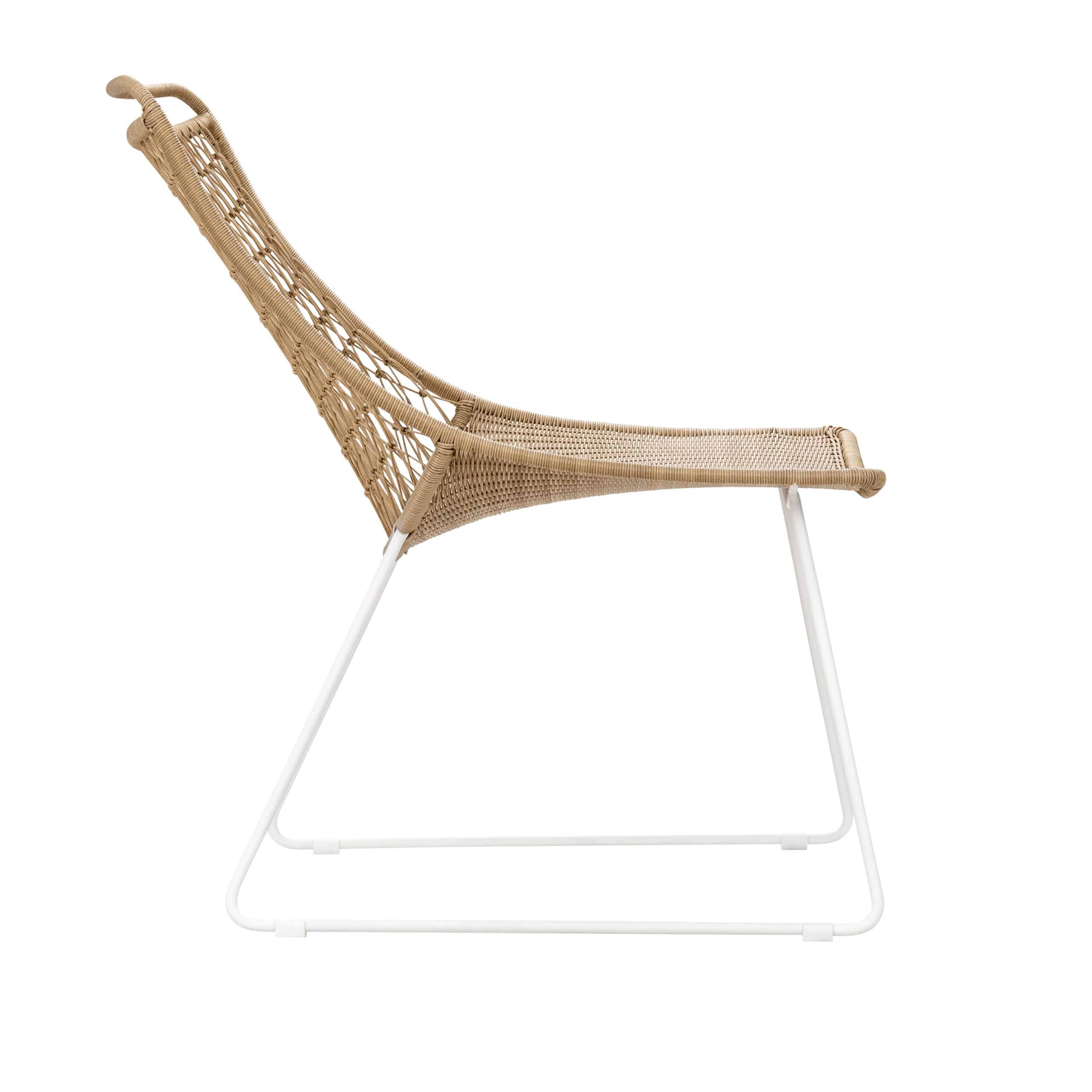 Design Warehouse - 128343 - Milly Outdoor Relaxing Chair  - Natural / Stonewhite