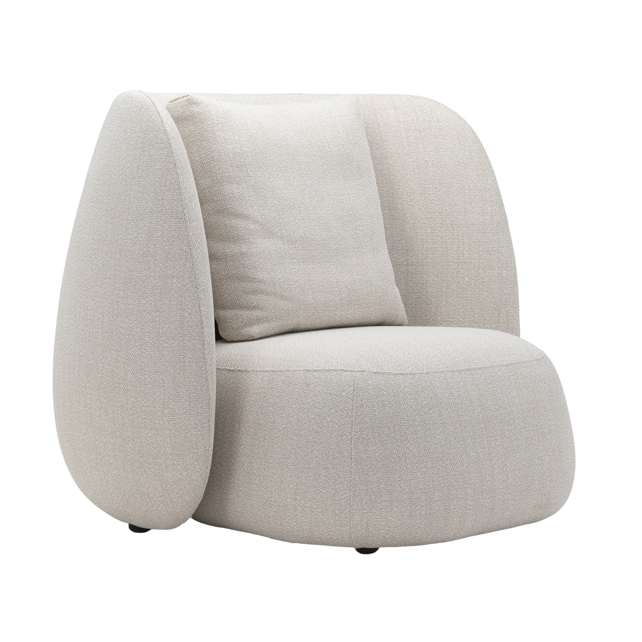 Monaco high-back lounge chair with deep plush back cushion. Front angle view.