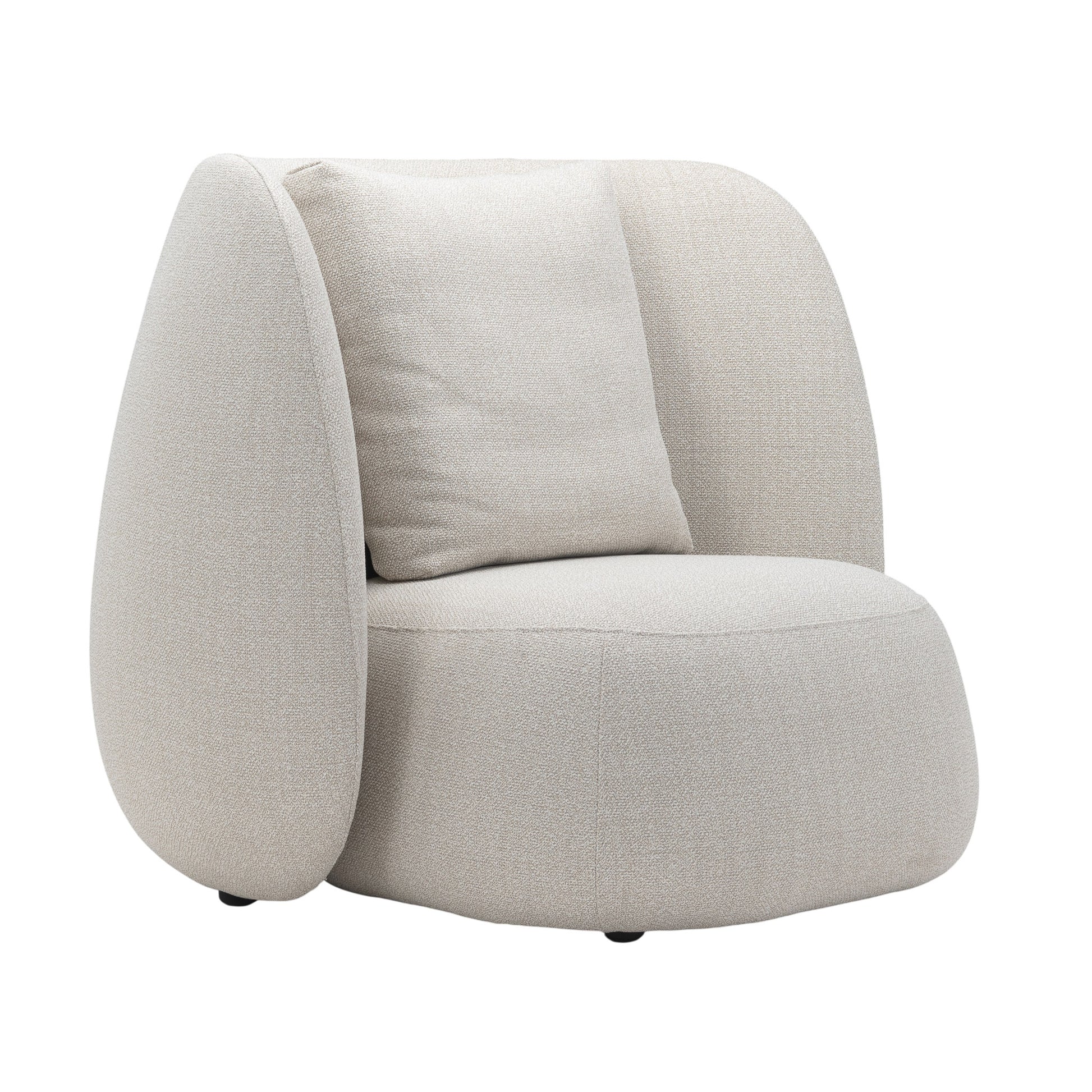 Monaco high-back lounge chair with deep plush back cushion. Front angle view.