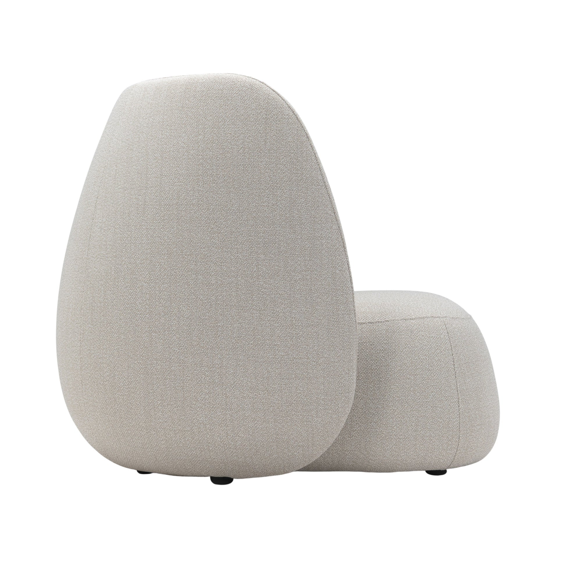 Monaco high-back lounge chair with deep plush back cushion. Side view.