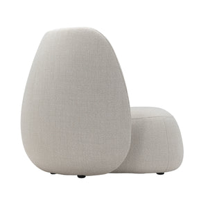Monaco high-back lounge chair with deep plush back cushion. Side view.
