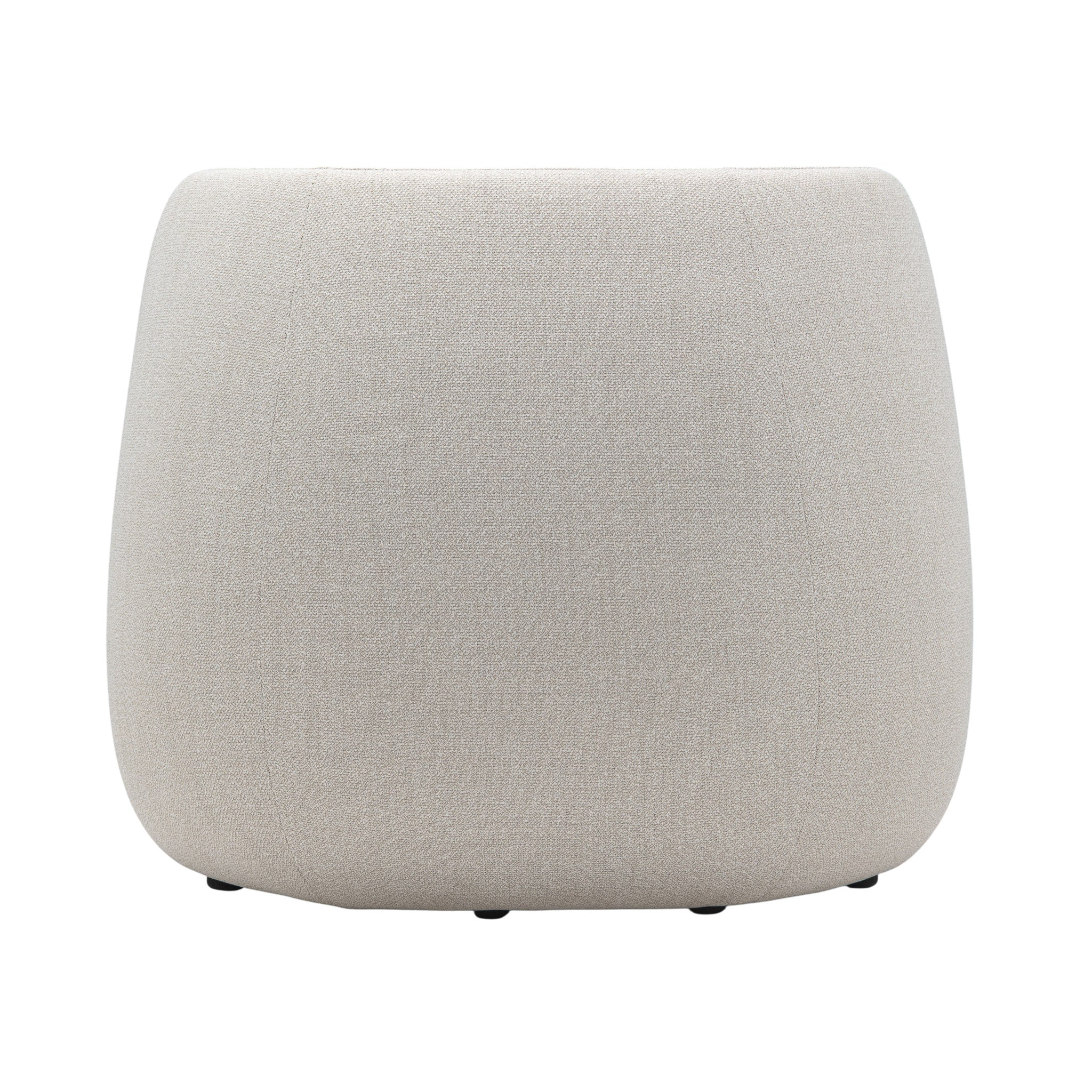 Monaco high-back lounge chair with deep plush back cushion. Rear view.