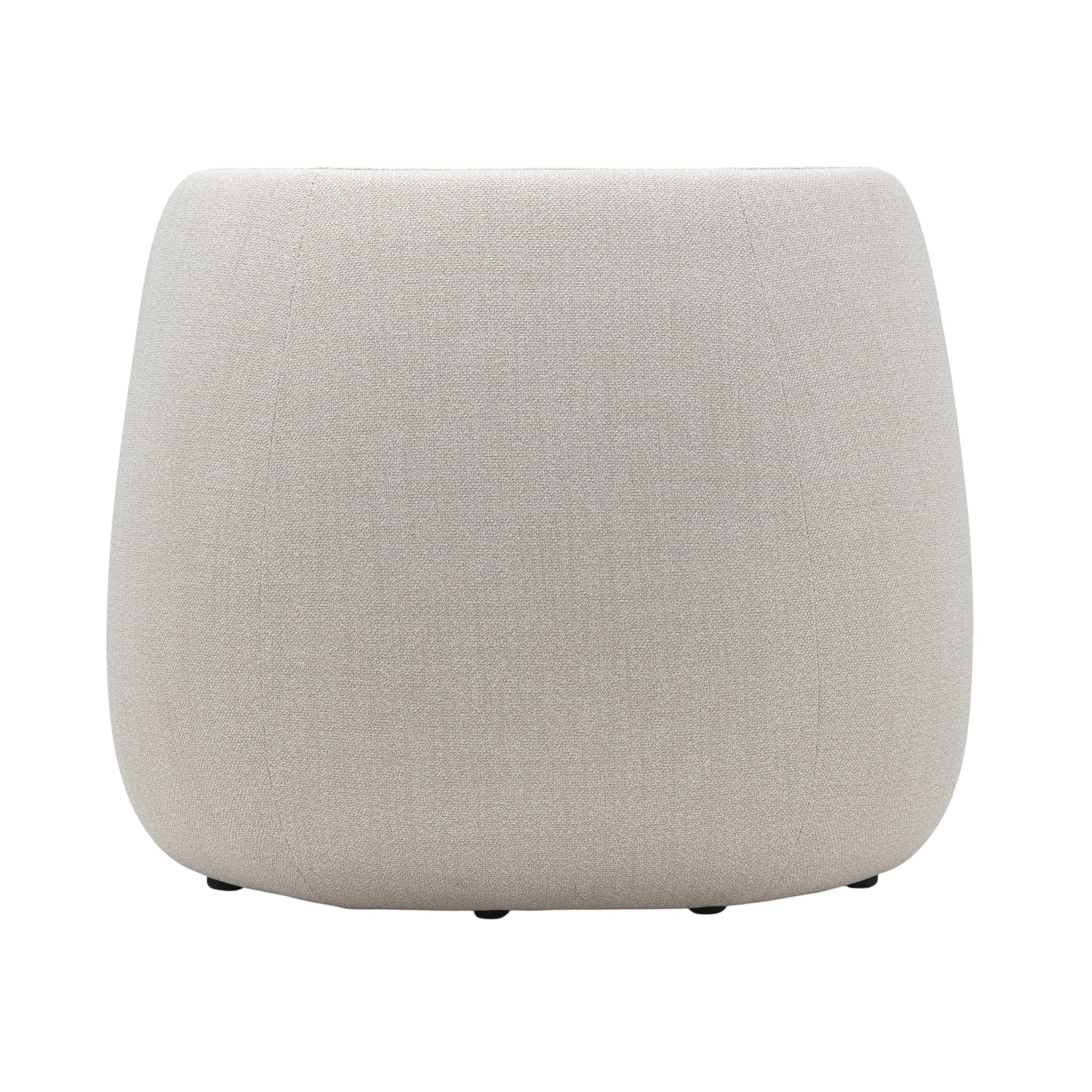 Monaco high-back lounge chair with deep plush back cushion. Rear view.