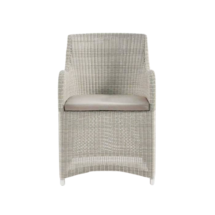 Design Warehouse - 124410 - Moni Wicker Dining Chair  - Whitewash cc