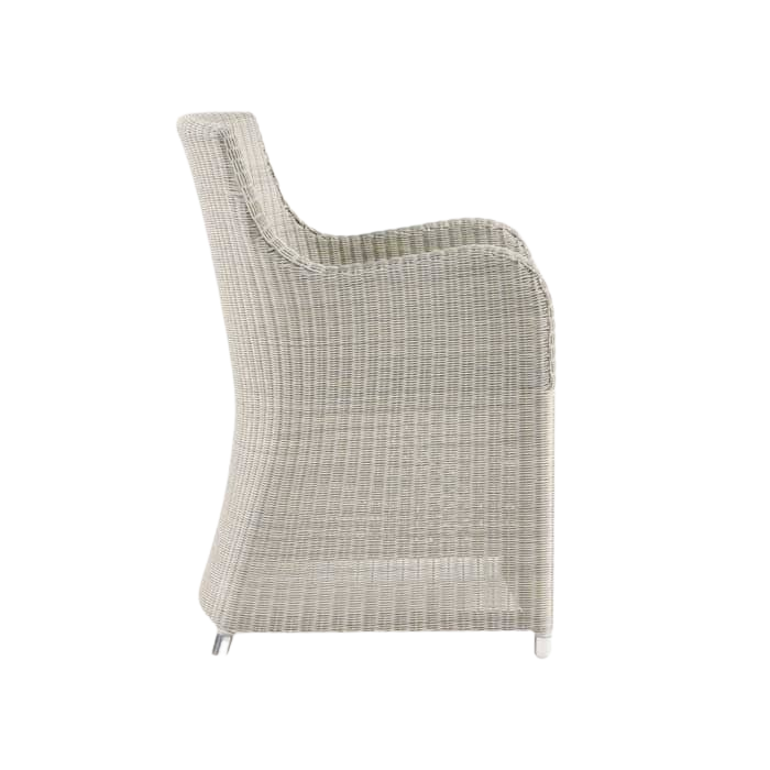 Design Warehouse - 124410 - Moni Wicker Dining Chair  - Whitewash cc