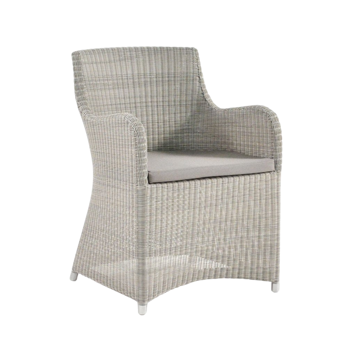 Design Warehouse - 124410 - Moni Wicker Dining Chair  - Whitewash cc