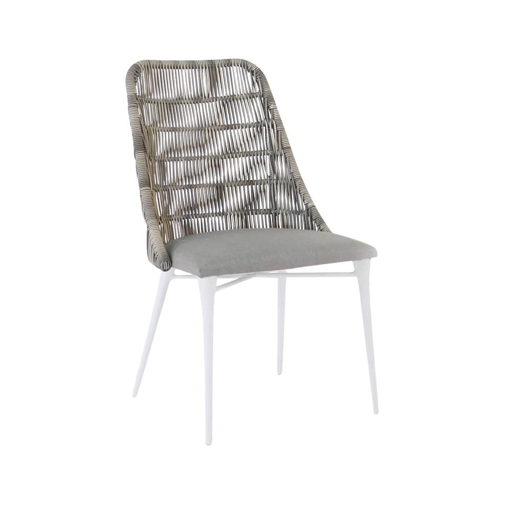 Design Warehouse - 125648 - Morgan Outdoor Wicker Dining Chair  - Stonewash cc