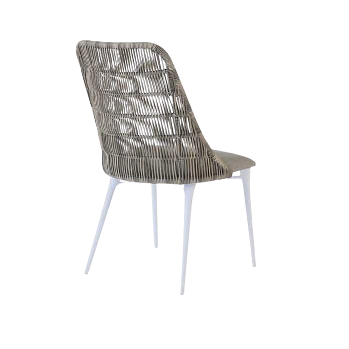 Design Warehouse - 125648 - Morgan Outdoor Wicker Dining Chair  - Stonewash cc