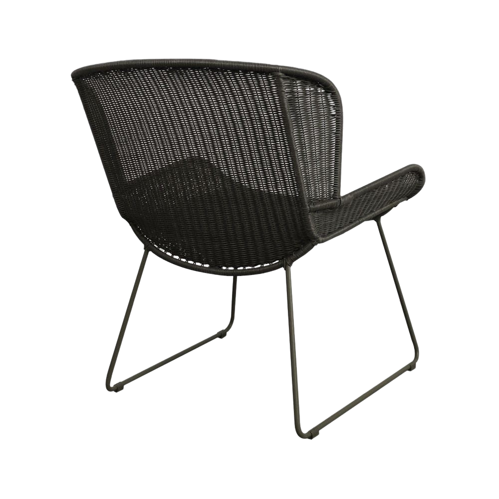 Design Warehouse - 127021 - Nairobi Pure Wicker Relaxing Chair  - Black cc