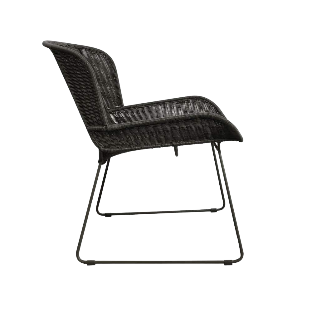 Design Warehouse - 127021 - Nairobi Pure Wicker Relaxing Chair  - Black cc