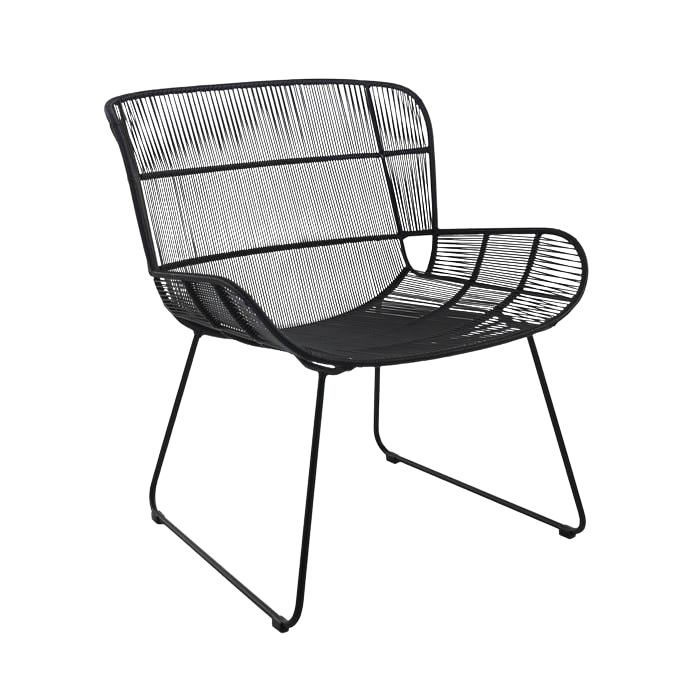 Design Warehouse - 126208 - Nairobi Woven Relaxing Chair  - Black cc