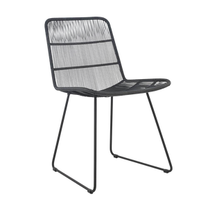 Design Warehouse - 126593 - Nairobi Woven Dining Side Chair  - Black cc