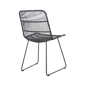 Design Warehouse - 126593 - Nairobi Woven Dining Side Chair  - Black cc