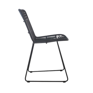 Design Warehouse - 126593 - Nairobi Woven Dining Side Chair  - Black cc