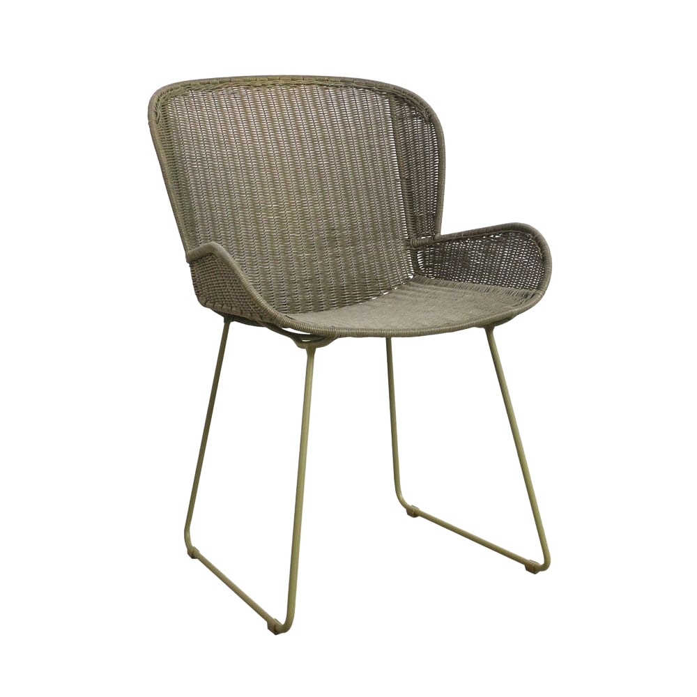 Design Warehouse Nairobi Pure Wicker Dining Chair Moss 127019