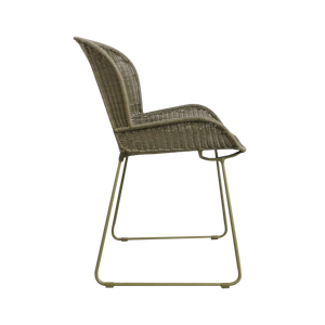 Design Warehouse Nairobi Pure Wicker Dining Chair Moss 127019