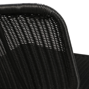 Design Warehouse - 127021 - Nairobi Pure Wicker Relaxing Chair  - Black cc