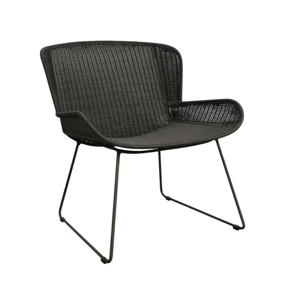 Design Warehouse - 127021 - Nairobi Pure Wicker Relaxing Chair  - Black cc