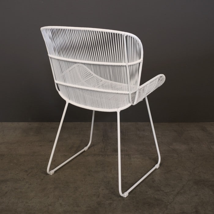 Design Warehouse - 126207 - Nairobi Woven Dining Armchair  - White