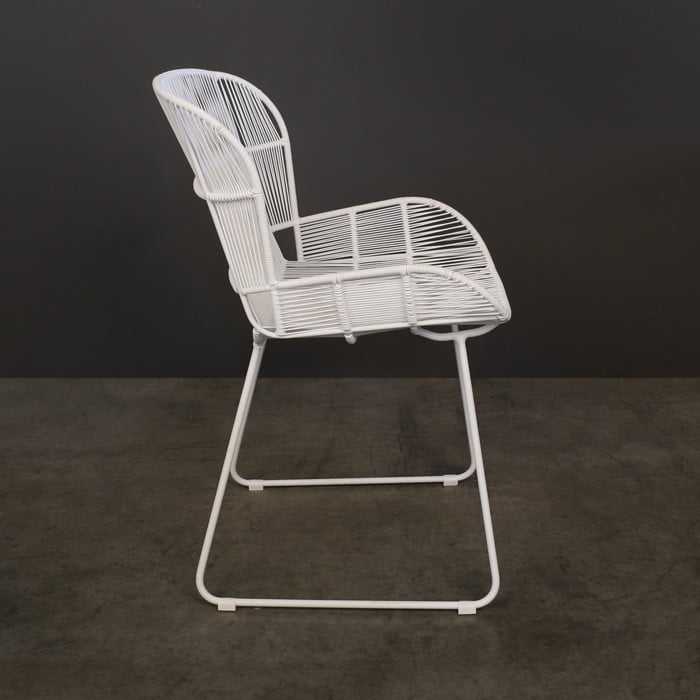 Design Warehouse - 126207 - Nairobi Woven Dining Armchair  - White