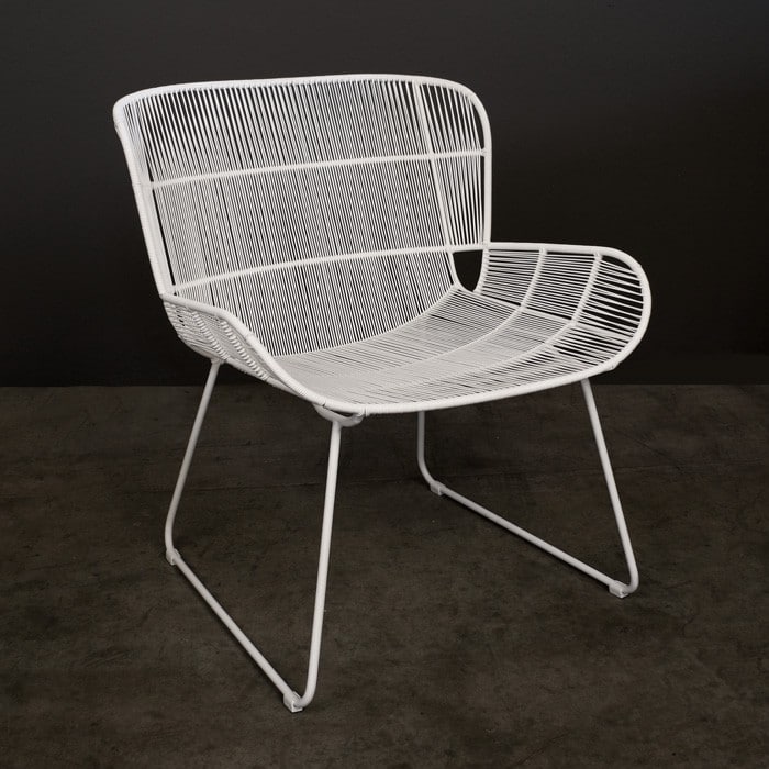 Design Warehouse - 126236 - Nairobi Woven Relaxing Chair  - White