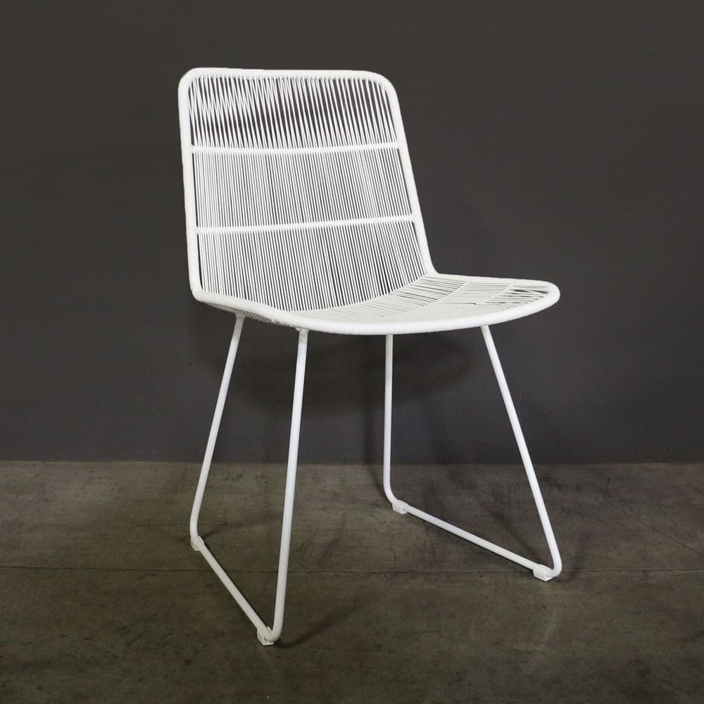 Design Warehouse - 126594 - Nairobi Woven Dining Side Chair  - White