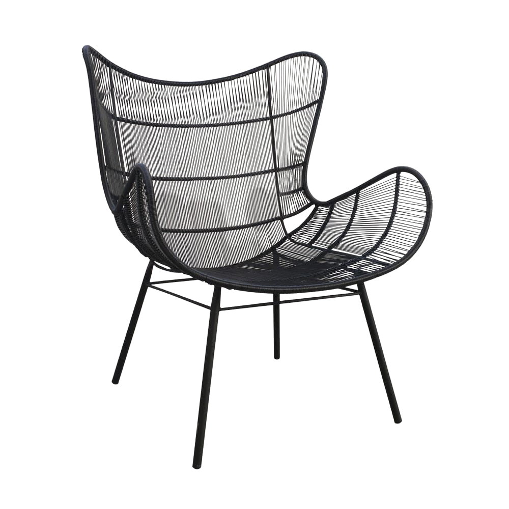 Design Warehouse - 127026 - Nairobi Wing Relaxing Chair  - Black cc