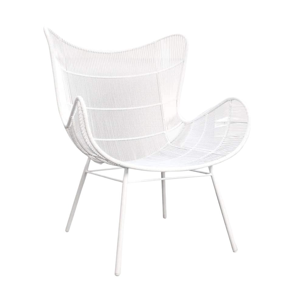 Design Warehouse - 127027 - Nairobi Wing Relaxing Chair  - White cc