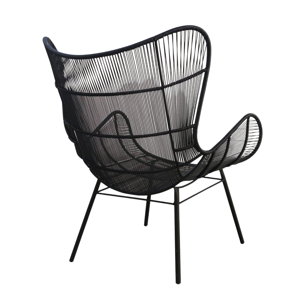 Design Warehouse - 127026 - Nairobi Wing Relaxing Chair  - Black cc