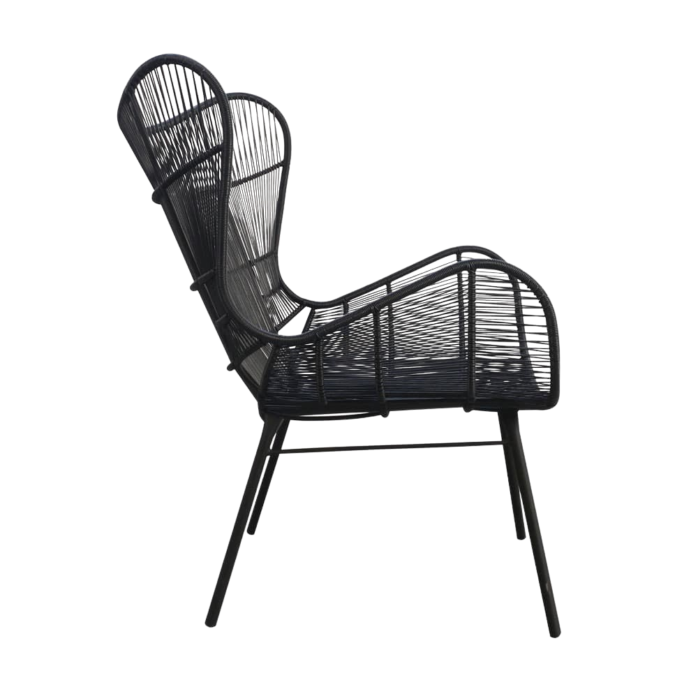 Design Warehouse - 127026 - Nairobi Wing Relaxing Chair  - Black cc