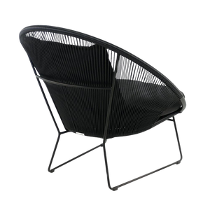 Design Warehouse - 125425 - Natalie Outdoor Relaxing Lounge Chair  - Black cc